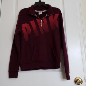 Pink Half Zip sweatshirt